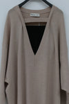 SWAYING/KNIT Deconstructed v-neck dress (with corset) SW212LS10 camel PS31